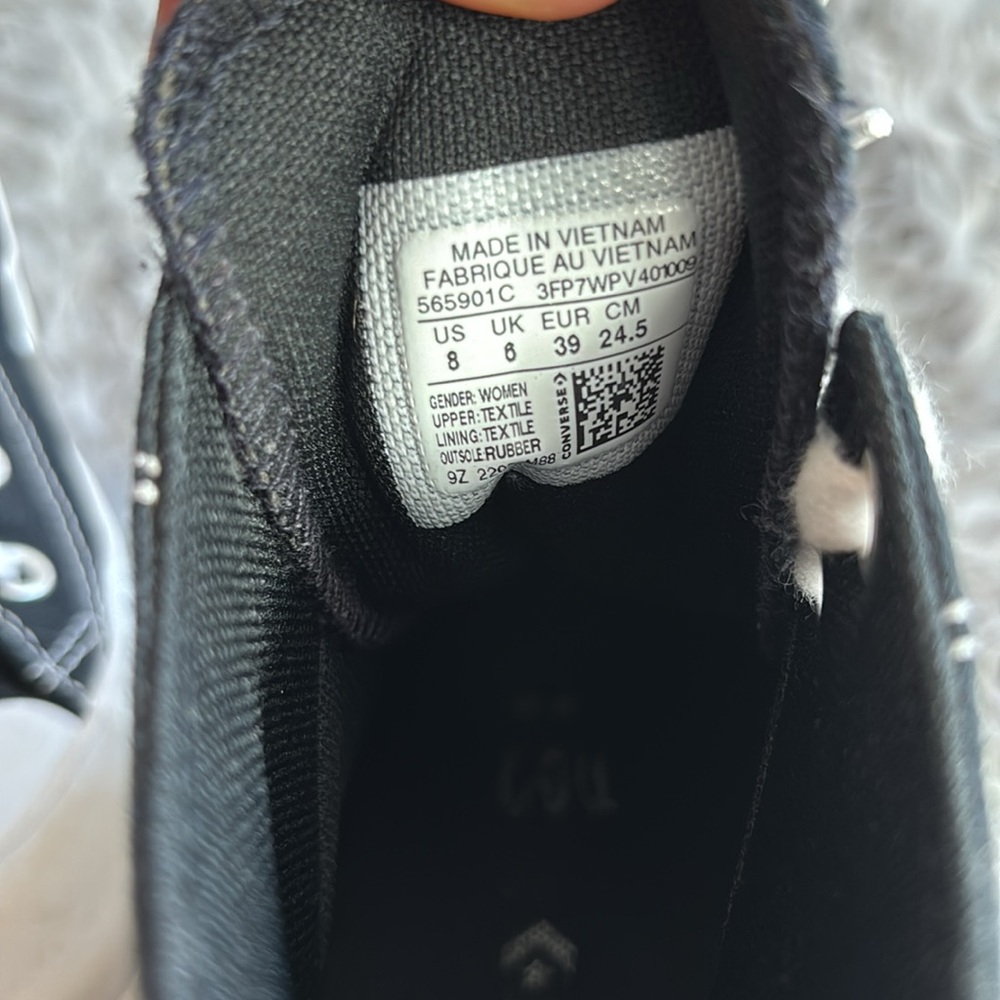 Womens Converse Chuck Taylor All Star Hi Lugged Sneaker - Black womens 8 - Picture 7 of 8